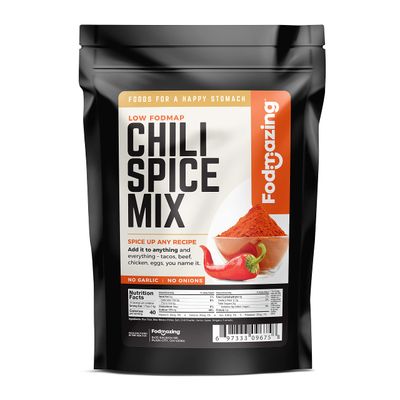 Fodmazing Spice Replacer Substitute, Low FodMap Spice Replacement, IBS Friendly, Non-GMO, Fat-Free, Great for Meals and Snacks (20 Servings) (Pack of 1, Chili Spice Mix)