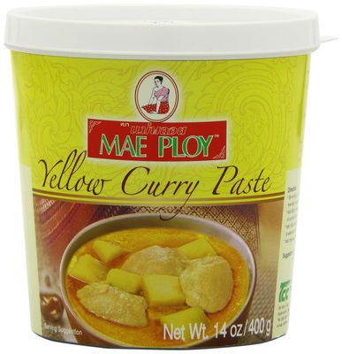 MAE PLOY Curry Paste, Yellow, Small, 14-Ounce (Pack of 4)