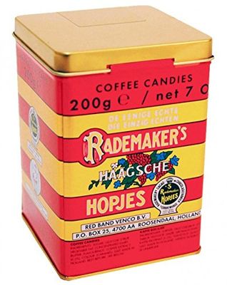 Rademaker Haagsche Koffie Hopjes in Blikje (Dutch Coffee Candy in Tin) (200gram/ 7oz Can)