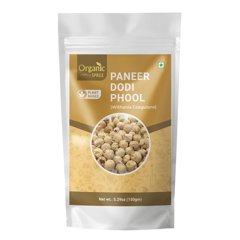 Organic Spree Paneer Dodi Phool 150gm (5.3oz) Withania Coagulans - Pure and Natural Indian Rennet 150gm
