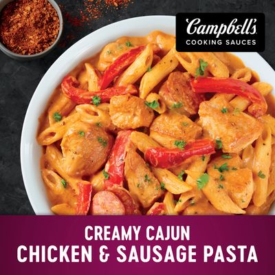 Campbells Cooking Sauces, Creamy Cajun Sauce, 11 Oz Pouch