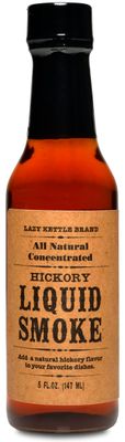 Lazy Kettle Brand All Natural Liquid Smoke | Perfect for Flavoring Meat | Hickory | Used to Flavor Beef Jerky, Steak, Fish, Cheese, Sauces and More | 5 Oz Each