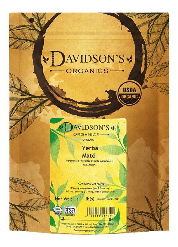 Davidson&#39;s Organics, Yerba Mate, Loose Leaf Tea, 16-Ounce Bag