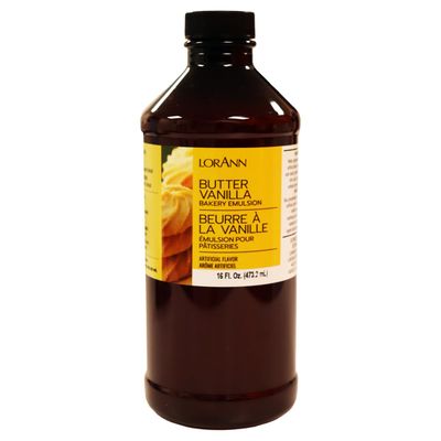 LorAnn Butter Vanilla Bakery Emulsion, 16 ounce bottle