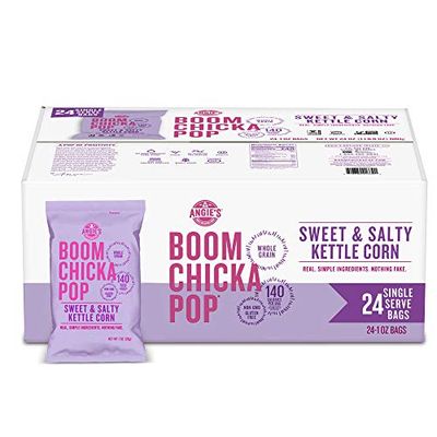 Angie&#39;s BOOMCHICKAPOP Sweet &amp; Salty Kettle Corn Popcorn, 1 oz. (Pack of 24)