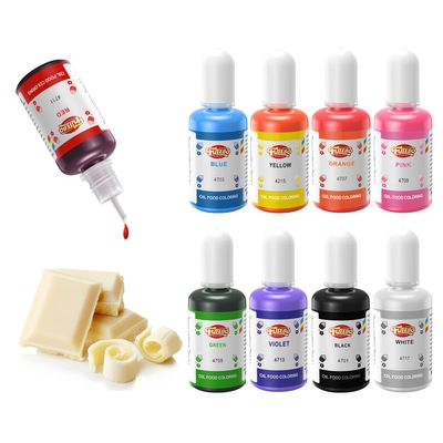 Oil Based Food Coloring for Chocolate: 9 Colors Oil Food Dye Coloring for Chocolate Candy Cake, Edible Oil Food Dye for Baking, Fondant &amp; Forsting (.53 Fl. Oz Bottles)