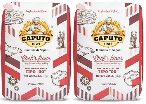 Antimo Caputo Chefs Flour 2.2 Pound (Pack of 2) - Italian Double Zero 00 - Soft Wheat for Pizza Dough, Bread, &amp; Pasta