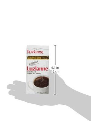 Luzianne Coffee &amp; Chicory Dark Roast Ground Coffee, 13oz Bag (Pack of 4)