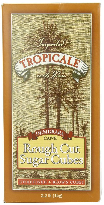 Tropicale Demerara Cane Rough Cut Sugar Cubes, 2.2-Pound