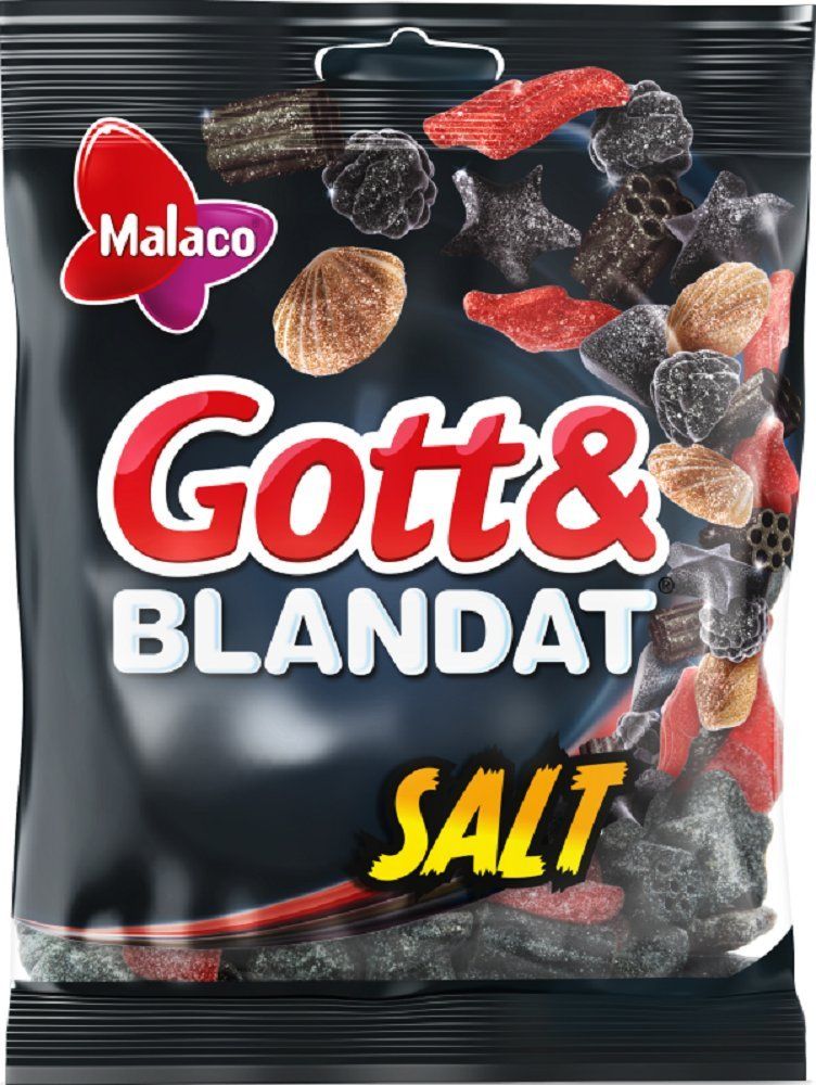 Malaco Gott &amp; Blandat Salt - Liquorice Mix 150g