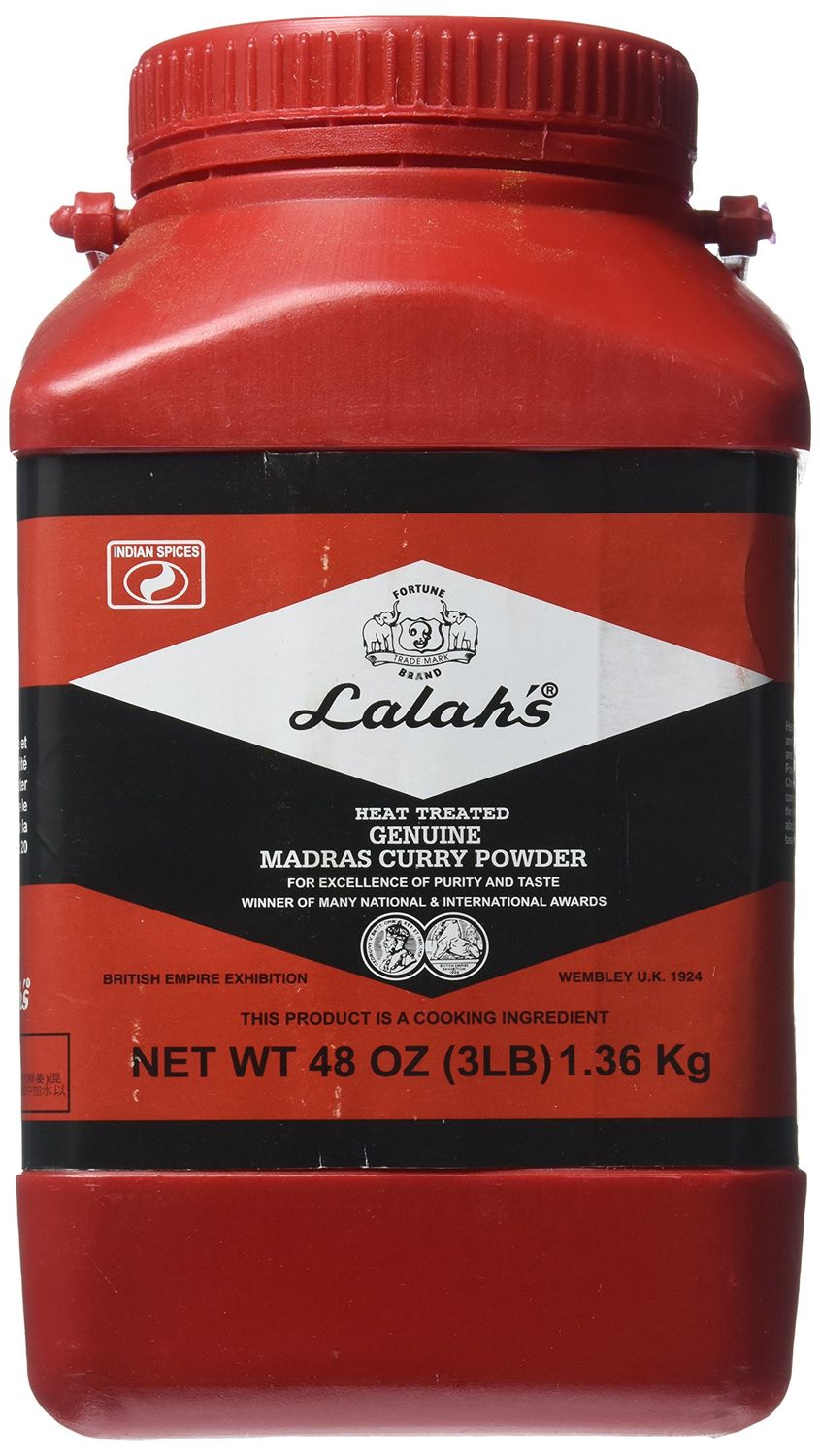 Lalah&#39;s Heated Indian Curry Powder 3 Lb Large