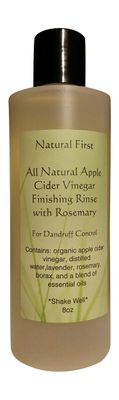 Natural First Organic Apple Cider Vinegar Finishing Rinse w/Rosemary for Dandruff Control 8oz