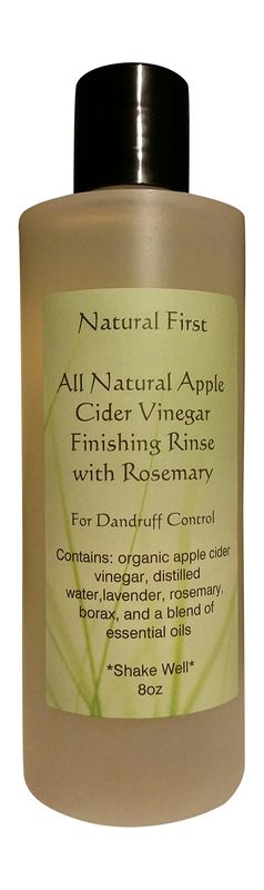 Natural First Organic Apple Cider Vinegar Finishing Rinse w/Rosemary for Dandruff Control 8oz