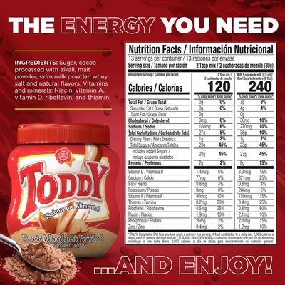 Toddy Chocolate Drink Mix 400gr Venezuela 3 Pack