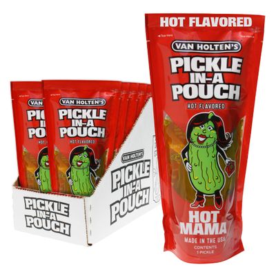 Van Holten&#39;s Pickles - Hot Mama Pickle-In-A-Pouch - 12 Pack