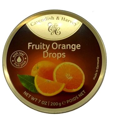 Cavendish &amp; Harvey Drops Orange, 200g