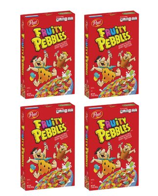Post Fruity Pebbles Cereal with Vitamins &amp; Minerals, Gluten-Free, Kosher Pareve, 11 Ounce (Pack of 4)