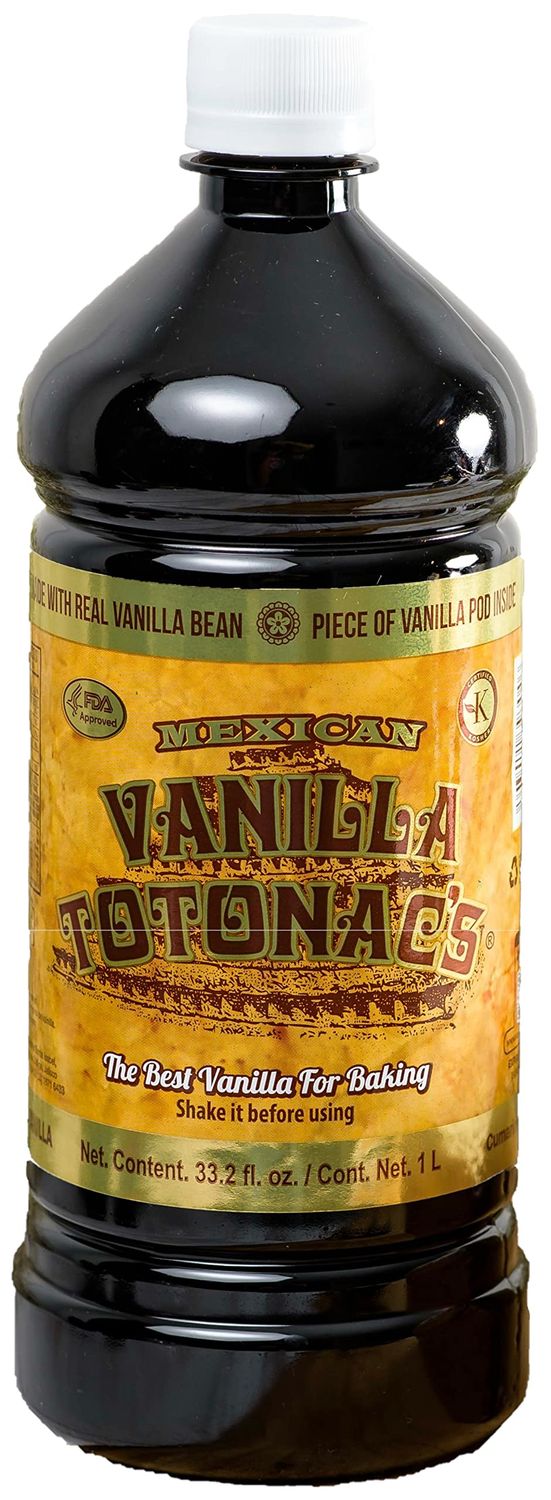 Mexican Vanilla Totonac&#39;s Pure Extract - 33.2 Oz Bottle - Premium Vanilla Liquid for Baking &amp; Cooking, Packaging May Vary