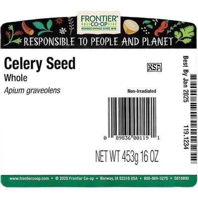 Frontier Co-op Celery Seed Whole, Kosher | 1 lb. Bulk Bag | Apium graveolens L.