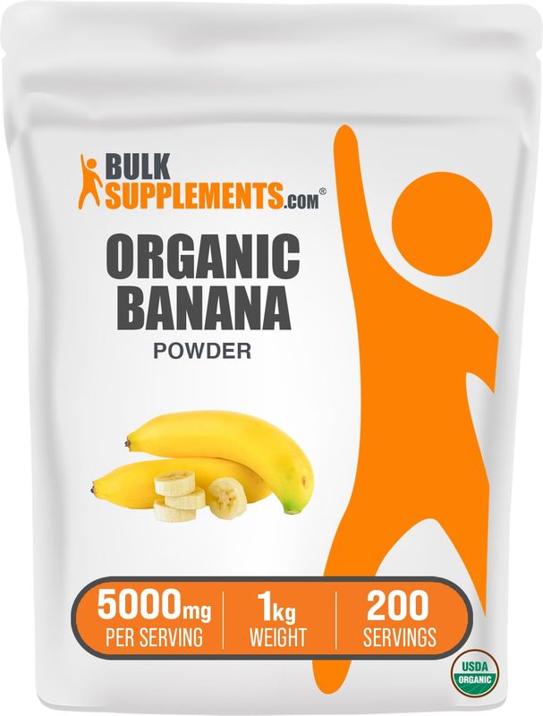 BulkSupplements.com Organic Banana Powder - Smoothie Powder - Dried Bananas Powder - Fruit Powder - Banana Flavoring Powder (1 Kilogram - 2.2 lbs)