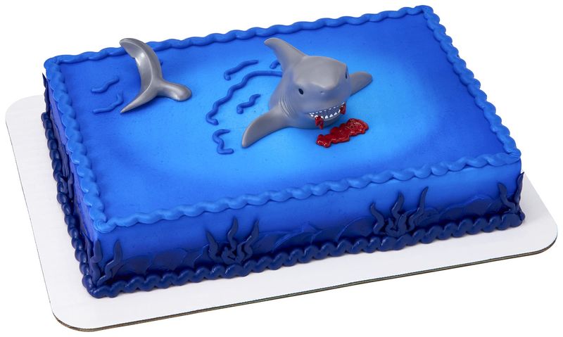 DecoSet SHARK CREATIONS Cake Topper for Birthdays and Parties, DecoPac Cake Decorating 2-Pc Decorations Set