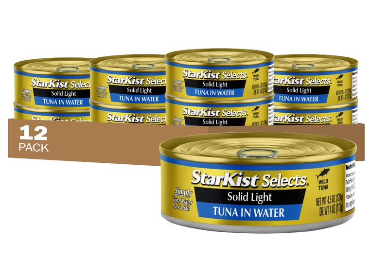 StarKist Selects Solid Light Tuna in Water Can, Tuna in Water , 4.5 Ounce (Pack of 12)