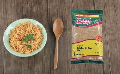 Sadaf Bulghur #1 Fine - Bulgur Wheat for Cooking and Food Flavoring - Middle Eastern Cuisine - Kosher - 20 Oz Resealable Bag