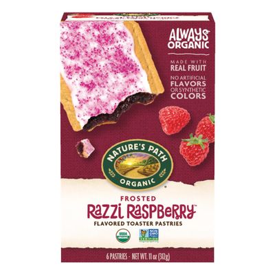 Nature&#39;s Path Organic Frosted Razzi Raspberry Toaster Pastries, 11 oz (Pack of 12), Non-GMO