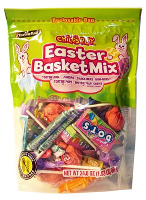 Tootsie Roll Child&#39;s Play Candy Easter Basket Mix Resealable Bag, 24.6 Ounces