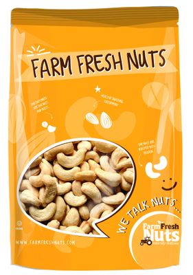 Dry Roasted Cashews Himalayan Salted (3 Lbs.) - Baked in Small Batches for Added Freshness - Oven Roasted to Perfection without Oil - Farm Fresh Nuts Brand