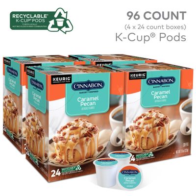 Cinnabon Caramel Pecan Coffee, Keurig Single Serve K-Cup Pods, 96 Count