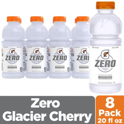 Gatorade Zero Sugar Thirst Quencher Sports Drink, Glacier Cherry, 20 Fl Oz (pack of 8)