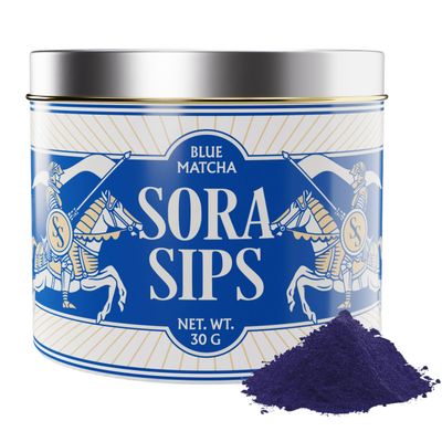 Sora Sips Butterfly Pea Flower Powder | Ceremonial Grade, Rich Flavor, Distinct Color | Blue Matcha Tea