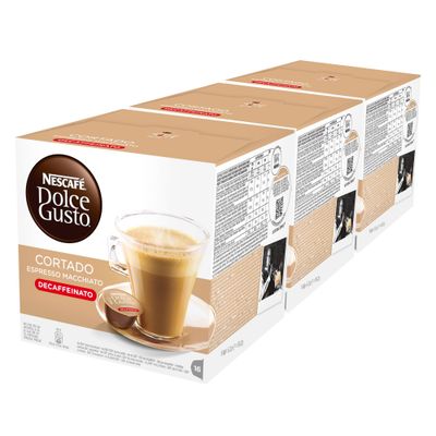 Nescaf Dolce Gusto Espresso Cortado Decaff, Pack of 3, 3 x 16 Capsules