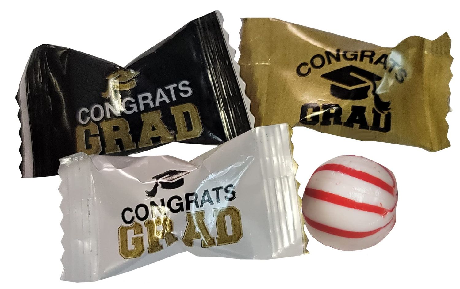 Graduation PEPPERMINTS 100 Count Wrapped- Mint Congrats Grad Candy-Individually Wrapped