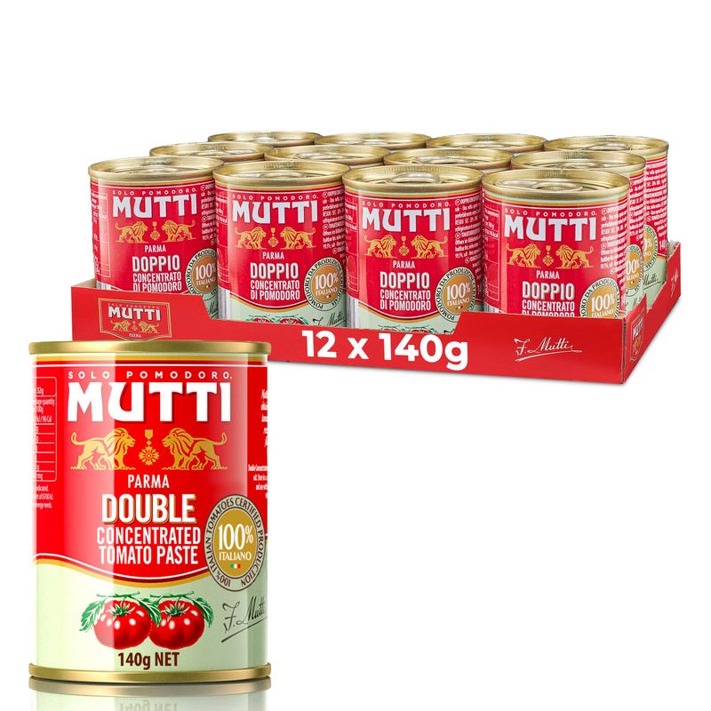 Mutti Double Concentrated Tomato Paste (Doppio Concentrato), 4.94 oz. Can | 12 Pack | Italys #1 Brand of Tomatoes | Canned Tomatoes | Vegan Friendly &amp; Gluten Free | No Additives orPreservatives