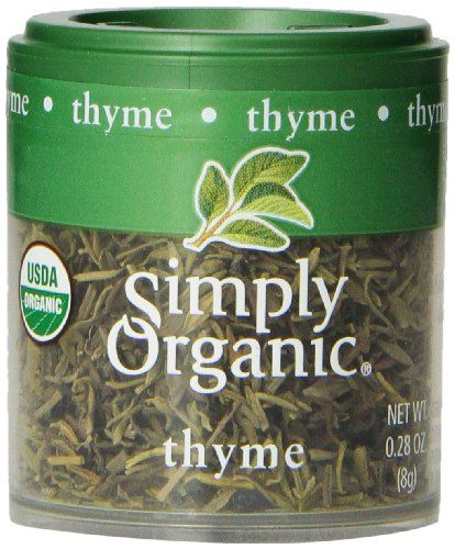 Simply Organic Whole Thyme Leaf, Certified Organic | 0.28 oz | Pack of 6 | Thymus vulgaris L.