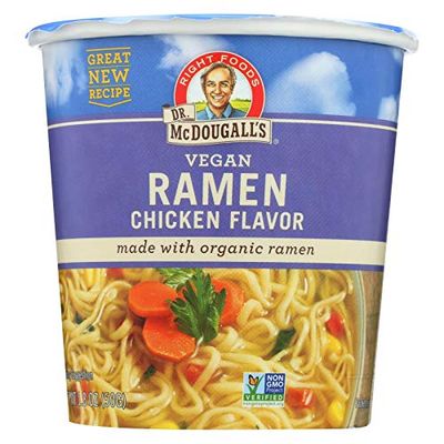 Dr. Mcdougall&#39;s Vegan Ramen Soup Big Cup With Noodles Chicken, 1.8 Oz., Pack Of 6