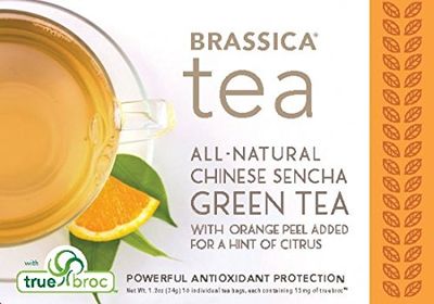 Brassica Tea Green Tea with Trubroc, Orange, 6 boxes (96 Total Tea Bags)