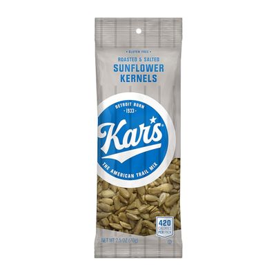 Kars Nuts Roasted &amp; Salted Sunflower Kernels, 2.5 oz Individual Snack Packs - Bulk Pack of 36, Gluten-Free Snacks