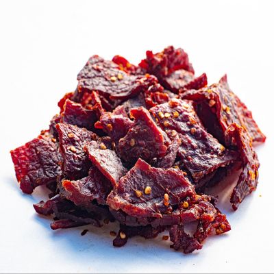 Old Trapper Beef Jerky, Hot &amp; Spicy 10-Ounce Individual Pack, Tender and Spicy Meat Snacks for Lunches or Between Meals, 11 Grams of Protein and 70 Calories per Ounce (Pack of One)