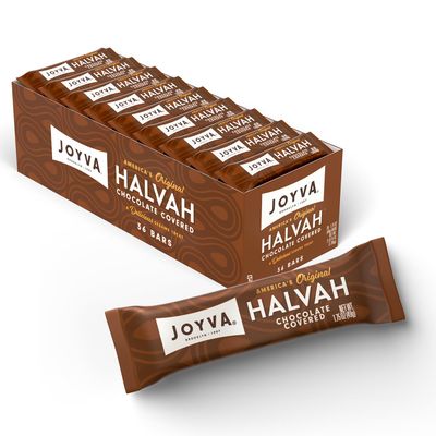 Joyva Halvah - Chocolate Covered, 1.75oz Pack of 36 | A Delicious Sesame Treat | Dairy Free, Gluten-Free &amp; Kosher Parve | Handcrafted in Brooklyn