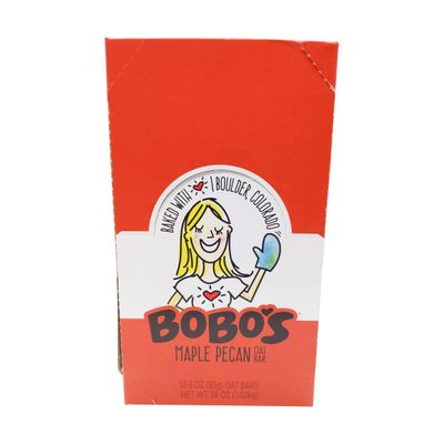 Bobo&#39;s Oat Bars, Maple Pecan, 3 oz Bar (12 Pack), Gluten Free Whole Grain Snack and Breakfast Bar