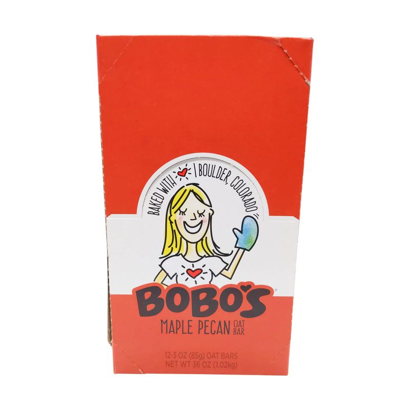 Bobo's Oat Bars, Maple Pecan, 3 oz Bar (12 Pack), Gluten Free Whole Grain Snack and Breakfast Bar
