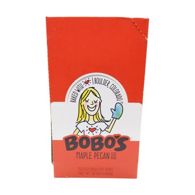 Bobo's Oat Bars, Maple Pecan, 3 oz Bar (12 Pack), Gluten Free Whole Grain Snack and Breakfast Bar