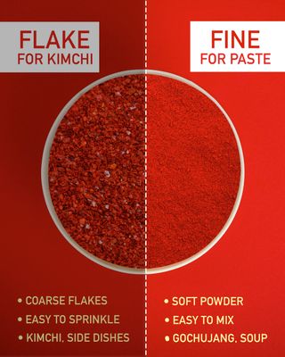 Taekyung Chili Powder For Paste (Fine, 1LB) - Korean Gochugaru. Red Pepper Spice Seasoning for Asian Food. MSG Free.