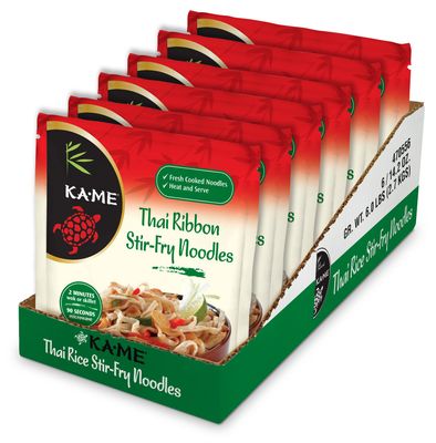 Ka-Me Thai Ribbon Stir Fry Noodles - 14.2 Oz (Pack of 6)