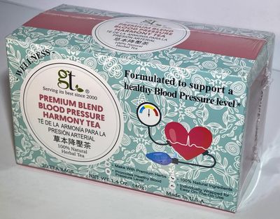 GT High Blood Pressure Tea Premium Blend, 1.4 Ounce Box (20 Tea Bags)
