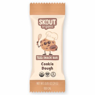 Skout Organic Cookie Dough Kids Snack Bars (18 Pack) | Organic Kids Snack Bars | School Snacks &amp; Lunch Snacks | Vegan &amp; Paleo | Gluten, Dairy, Grain, Peanut Free
