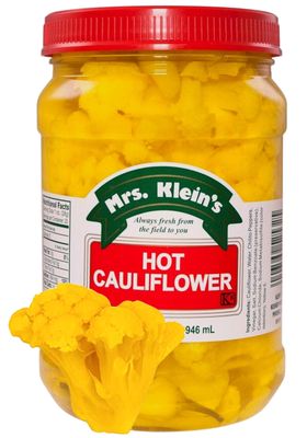 Hot Cauliflower Bites  Spicy Pickled Vegetables  Cauliflower Florets  Low Carb  Keto Diet Friendly  Gluten Free Food  Vegan Snack  Kosher  Made In The USA